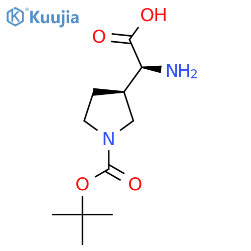 (2S)-2-amino-2-[(3R)-1-tert-butoxycarbonylpyrrolidin-3-yl]acetic acid structure