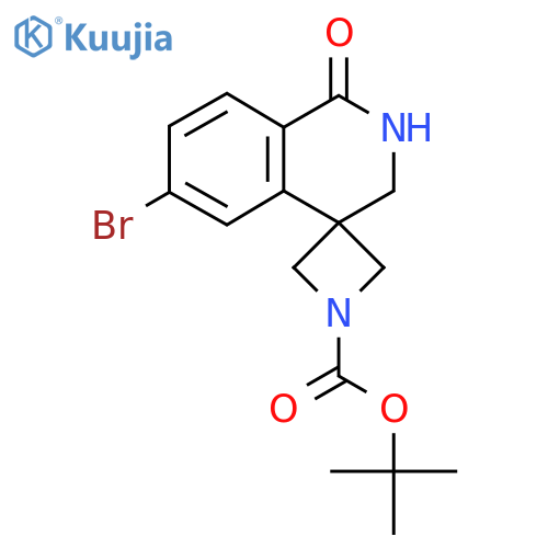 Tert-butyl 6-bromo-1-oxo-spiro[2,3-dihydroisoquinoline-4,3'-azetidine]-1'-carboxylate structure