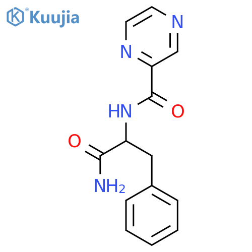 N-(1S)-2-Amino-2-oxo-1-(phenylmethyl)ethyl-2-pyrazinecarboxamide structure