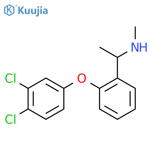 1-(2-(3,4-dichlorophenoxy)phenyl)-N-methylethanamine structure