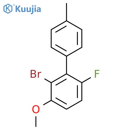 2-Bromo-6-fluoro-3-methoxy-4'-methyl-1,1'-biphenyl structure