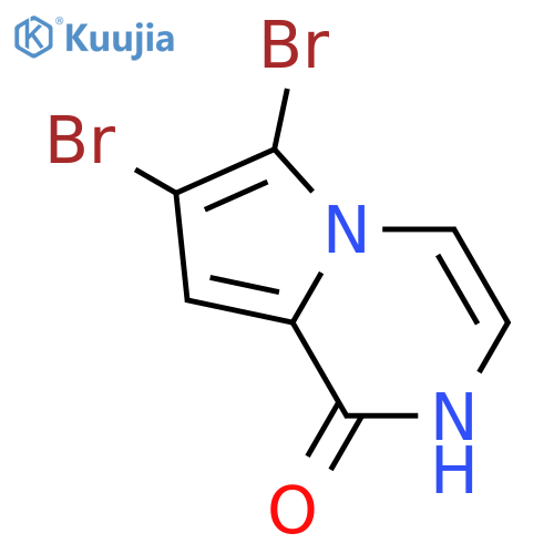 6,7-dibromo-1H,2H-pyrrolo[1,2-a]pyrazin-1-one structure