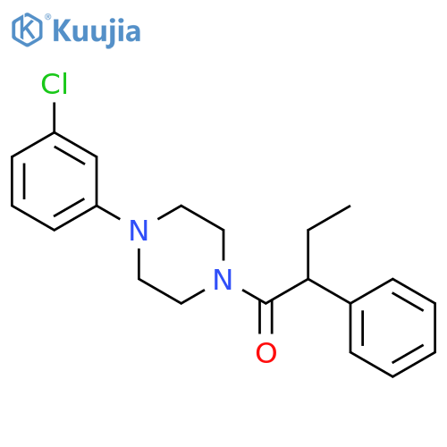 1-(3-chlorophenyl)-4-(2-phenylbutanoyl)piperazine structure