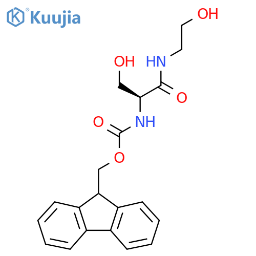 (9H-fluoren-9-yl)methyl N-[(1S)-2-hydroxy-1-[(2-hydroxyethyl)carbamoyl]ethyl]carbamate structure