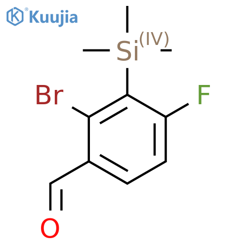 2-Bromo-4-fluoro-3-(trimethylsilyl)benZaldehyde structure