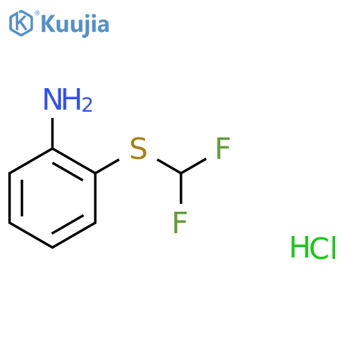 2-(difluoromethyl)sulfanylaniline hydrochloride structure