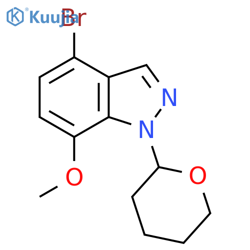 4-Bromo-7-methoxy-1-tetrahydropyran-2-yl-indazole structure