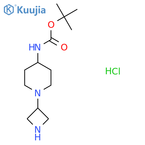 tert-butyl N-[1-(azetidin-3-yl)-4-piperidyl]carbamate;hydrochloride structure