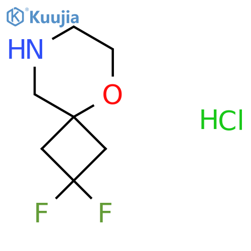 2,2-Difluoro-5-oxa-8-azaspiro[3.5]nonane;hydrochloride structure