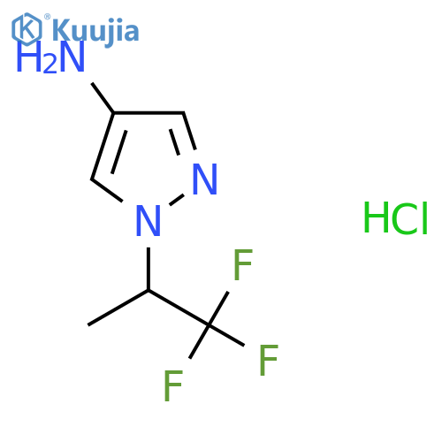 1-(2,2,2-Trifluoro-1-methyl-ethyl)pyrazol-4-amine;hydrochloride structure