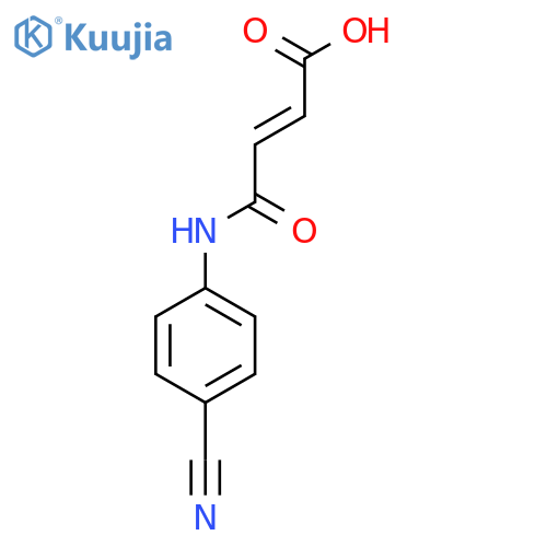 (2E)-4-[(4-cyanophenyl)amino]-4-oxobut-2-enoic acid structure