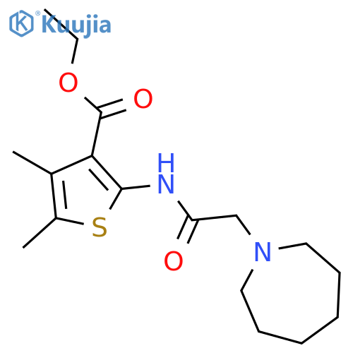ethyl 2-(2-(azepan-1-yl)acetamido)-4,5-dimethylthiophene-3-carboxylate structure