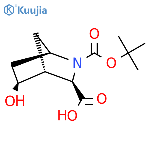 (1R,3R,4R,5S)-2-Tert-butoxycarbonyl-5-hydroxy-2-azabicyclo[2.2.1]heptane-3-carboxylic acid structure