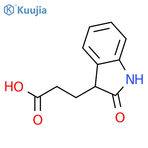 3-(2-oxo-2,3-dihydro-1H-indol-3-yl)propanoic Acid structure
