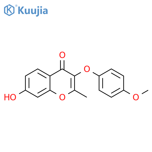 7-hydroxy-3-(4-methoxyphenoxy)-2-methyl-4H-chromen-4-one structure