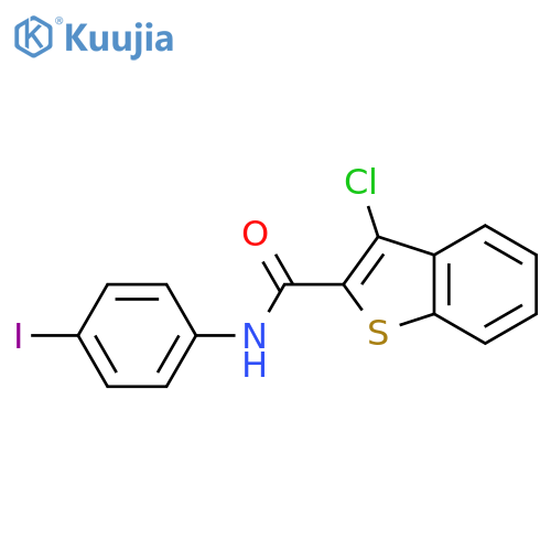 3-Chloro-N-(4-iodophenyl)-1-benzothiophene-2-carboxamide structure
