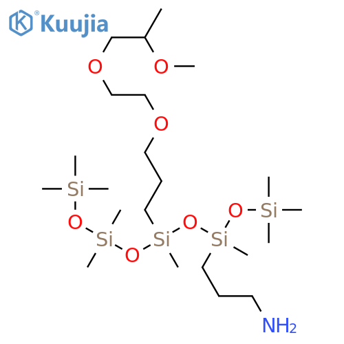 Polysiloxanes,3-aminopropyl Me, di-Me, 3-hydroxypropyl Me, ethers withpolyethylene-polypropylene glycol mono-Me ether, citrates (salts) structure