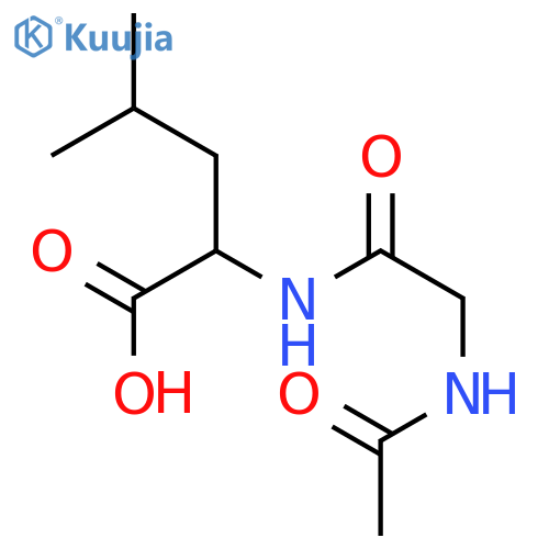 Acetylglycyl-L-leucine structure