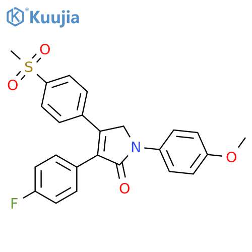 2H-Pyrrol-2-one,3-(4-fluorophenyl)-1,5-dihydro-1-(4-methoxyphenyl)-4-[4-(methylsulfonyl)phenyl]- structure