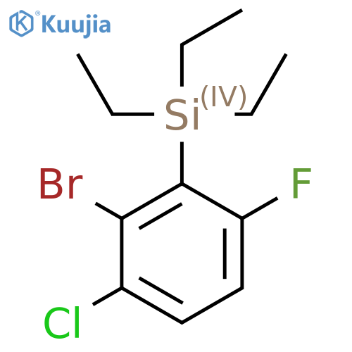 (2-Bromo-3-chloro-6-fluorophenyl)triethylsilane structure