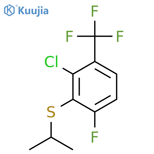 (2-Chloro-6-fluoro-3-(trifluoromethyl)phenyl)(isopropyl)sulfane structure