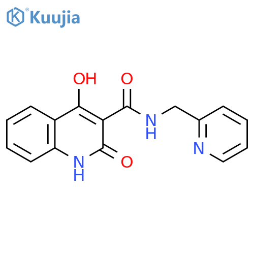 4-hydroxy-2-oxo-N-(pyridin-2-yl)methyl-1,2-dihydroquinoline-3-carboxamide structure