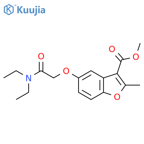 methyl 5-(diethylcarbamoyl)methoxy-2-methyl-1-benzofuran-3-carboxylate structure