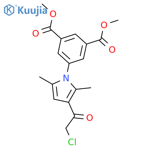 1,3-dimethyl 5-3-(2-chloroacetyl)-2,5-dimethyl-1H-pyrrol-1-ylbenzene-1,3-dicarboxylate structure