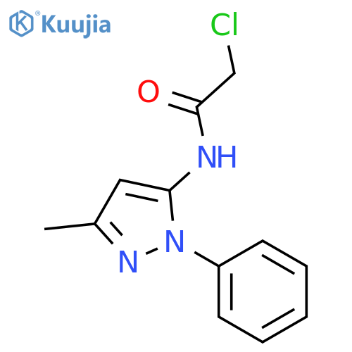 2-chloro-N-(3-methyl-1-phenyl-1H-pyrazol-5-yl)acetamide structure