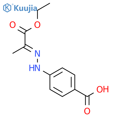 (E)-4-(2-(1-Ethoxy-1-oxopropan-2-ylidene)hydrazinyl)benzoic Acid structure
