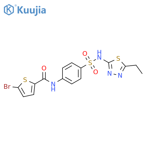 5-bromo-N-{4-(5-ethyl-1,3,4-thiadiazol-2-yl)sulfamoylphenyl}thiophene-2-carboxamide structure