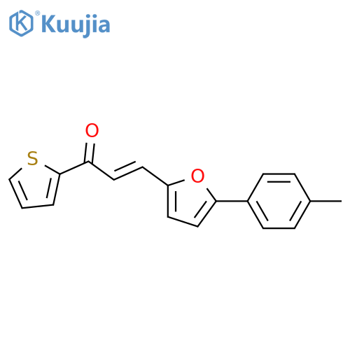 (2E)-3-5-(4-methylphenyl)furan-2-yl-1-(thiophen-2-yl)prop-2-en-1-one structure