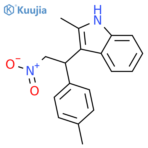 2-methyl-3-(2-nitro-1-(p-tolyl)ethyl)-1H-indole structure