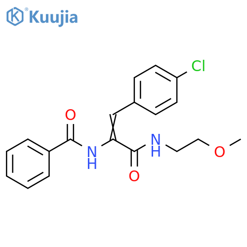 (2Z)-3-(4-chlorophenyl)-N-(2-methoxyethyl)-2-(phenylformamido)prop-2-enamide structure
