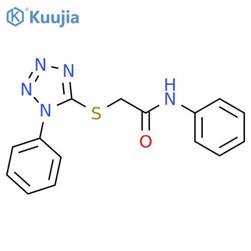 N-phenyl-2-(1-phenyl-1H-1,2,3,4-tetrazol-5-yl)sulfanylacetamide structure