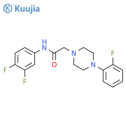 N-(3,4-Difluoro-phenyl)-2-[4-(2-fluoro-phenyl)-piperazin-1-yl]-acetamide structure