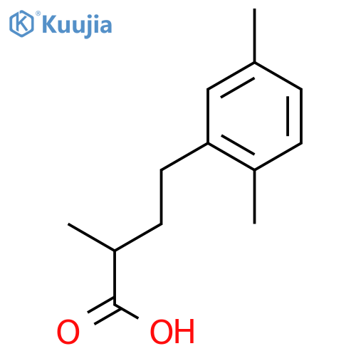 4-(2,5-dimethylphenyl)-2-methylbutanoic acid structure