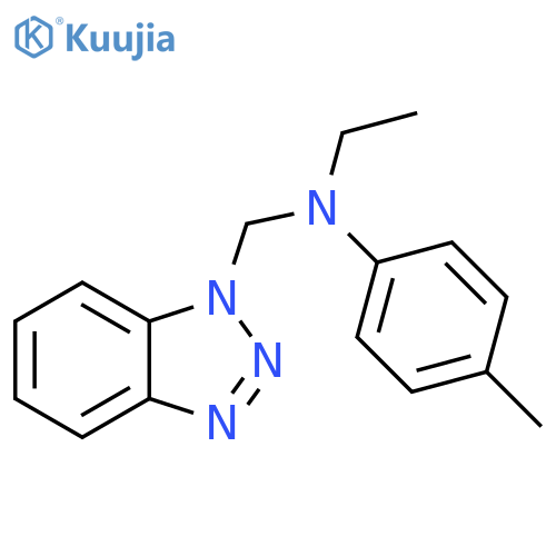 N-(1H-1,2,3-Benzotriazol-1-ylmethyl)-N-ethyl-4-methylaniline structure