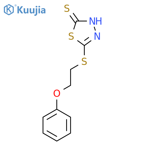 5-[(2-Phenoxyethyl)sulfanyl]-1,3,4-thiadiazol-2-ylhydrosulfide structure