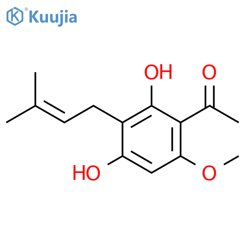 Ethanone,1-[2,4-dihydroxy-6-methoxy-3-(3-methyl-2-buten-1-yl)phenyl]- structure