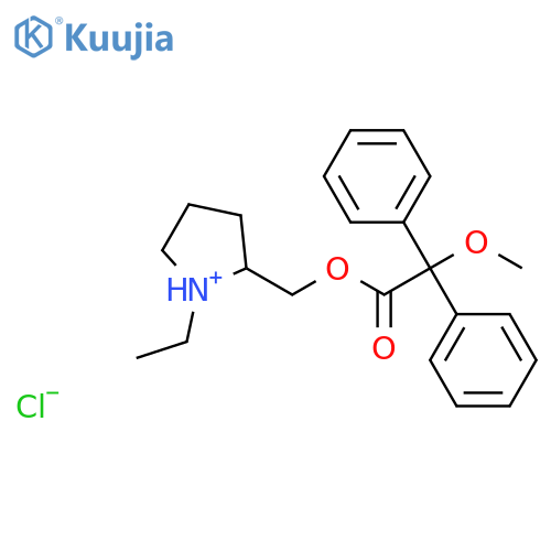 Acetic acid,methoxydiphenyl-, (1-ethyl-2-pyrrolidinyl)methyl ester, hydrochloride (7CI,8CI) structure