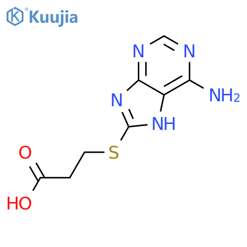 3-((6-Amino-9H-purin-8-yl)thio)propanoic acid structure