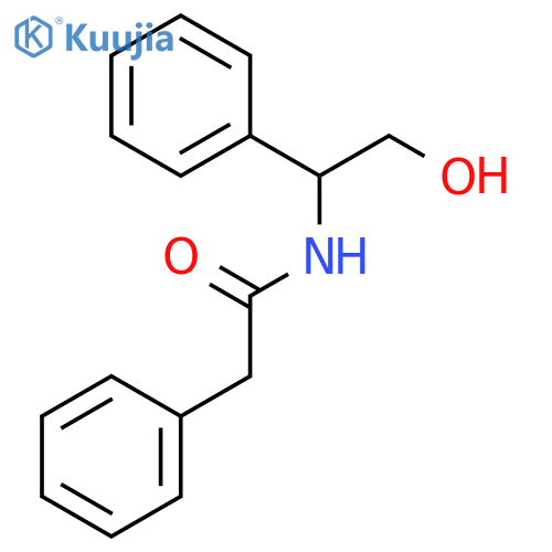 Benzeneacetamide, N-(2-hydroxy-1-phenylethyl)- structure