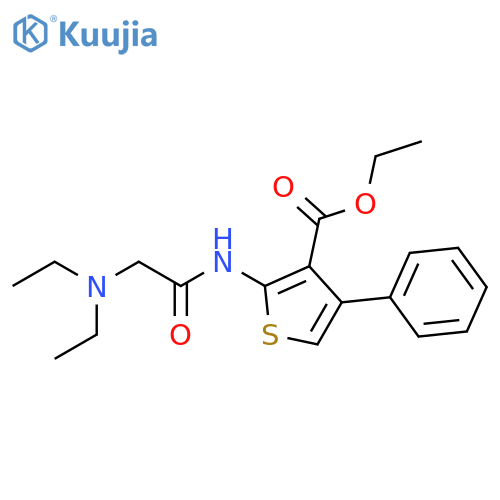 ethyl 2-2-(diethylamino)acetamido-4-phenylthiophene-3-carboxylate structure