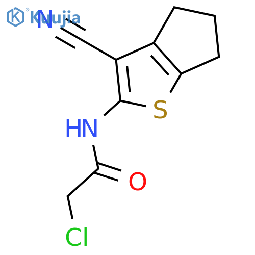2-chloro-N-{3-cyano-4H,5H,6H-cyclopentabthiophen-2-yl}acetamide structure