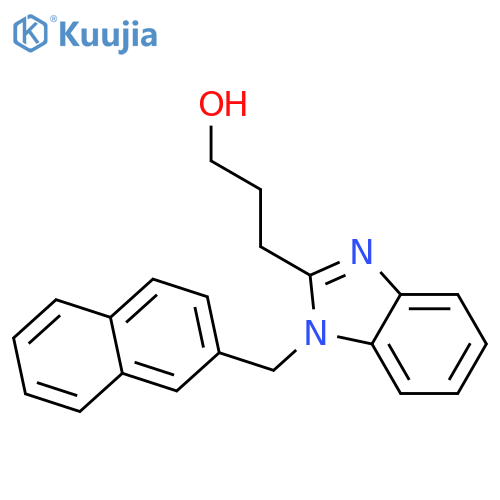 3-{1-(naphthalen-2-yl)methyl-1H-1,3-benzodiazol-2-yl}propan-1-ol structure