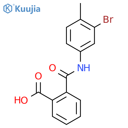 2-[(3-Bromo-4-methylphenyl)carbamoyl]benzoic acid structure