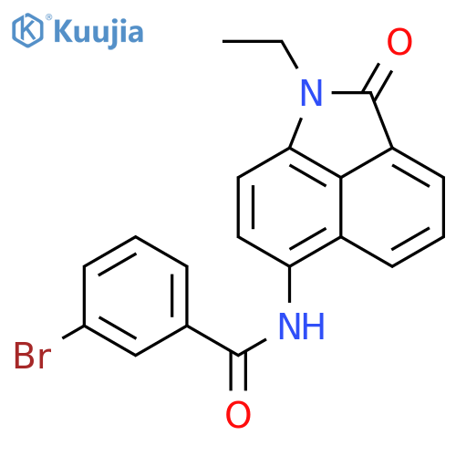 3-bromo-N-{2-ethyl-3-oxo-2-azatricyclo6.3.1.0^{4,12}dodeca-1(11),4(12),5,7,9-pentaen-9-yl}benzamide structure