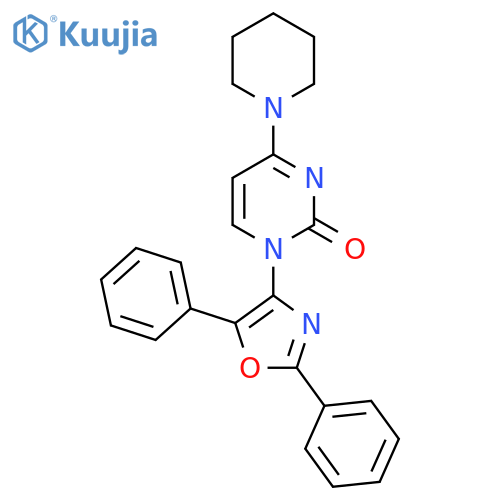 1-(2,5-diphenyl-1,3-oxazol-4-yl)-4-(piperidin-1-yl)-1,2-dihydropyrimidin-2-one structure