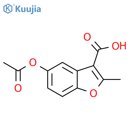 5-(Acetyloxy)-2-methyl-1-benzofuran-3-carboxylic acid structure